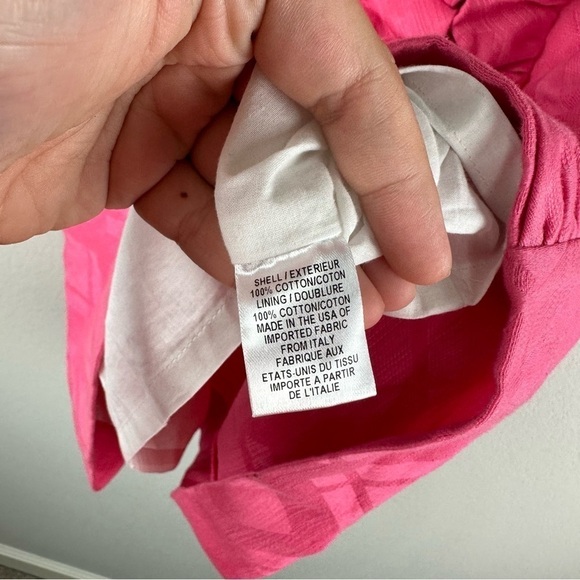 Milly of New York Hot Pink Ruffle Belted Vintage Dress Size 10 - Picture 7 of 7